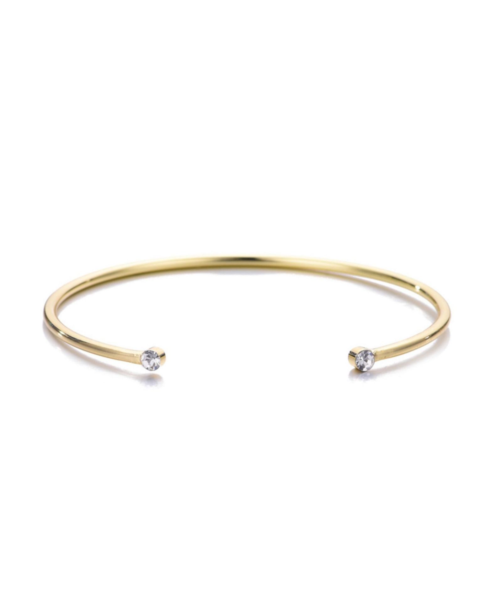 Браслет ADORNIA Gold Crystal Ends Open Cuff