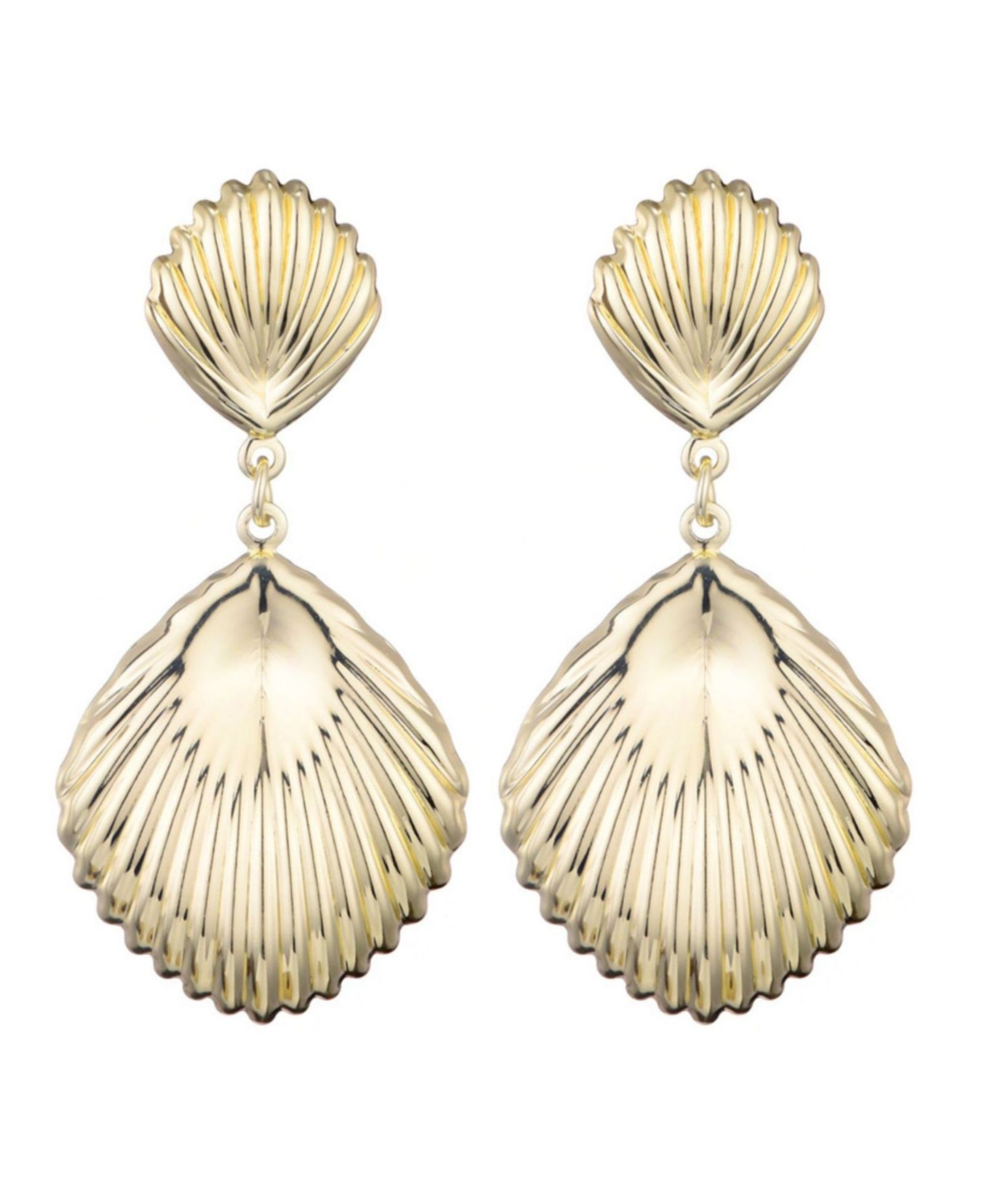 Серьги-подвески ADORNIA Gold Deco Inspired Drop