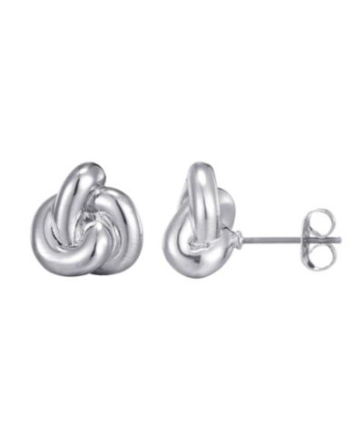 Серебряные серьги-гвоздики Chubby Knot от ADORNIA