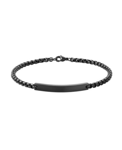 Браслет ADORNIA Blackened Silver ID устойчивый к потурениению