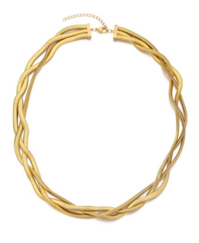 ADORNIA Золотая плетеная цепочка Necklace Tarnish Resistant Gold Braided Chain
