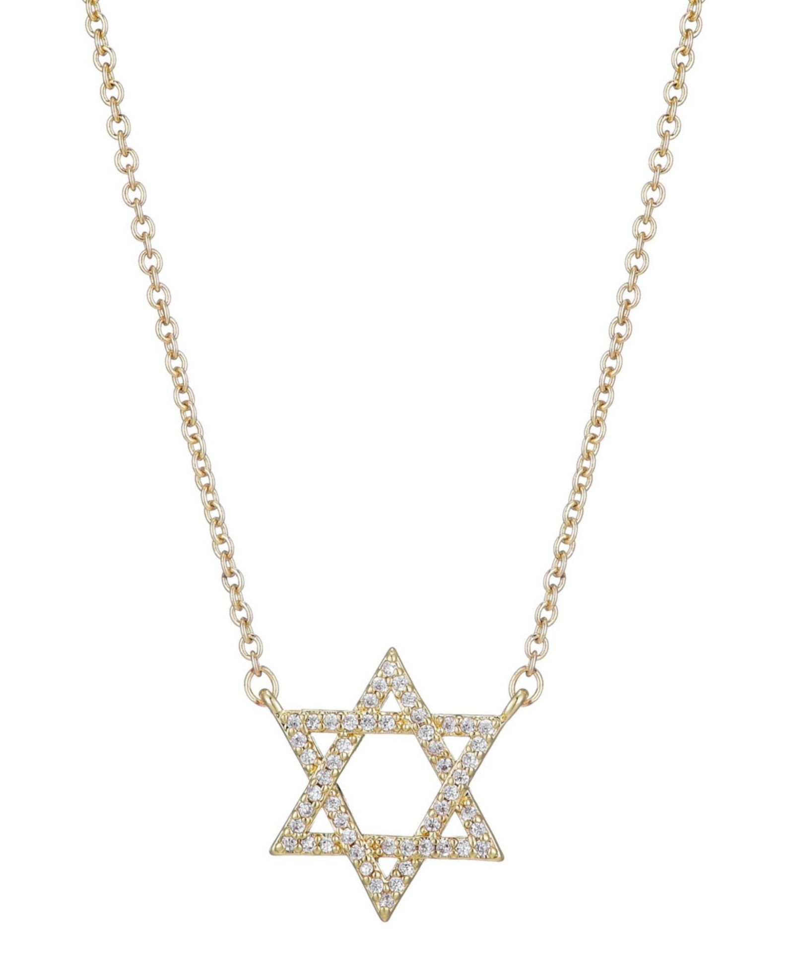 ADORNIA Gold CZ Star of David Necklace