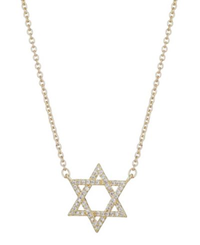 ADORNIA Gold CZ Star of David Necklace