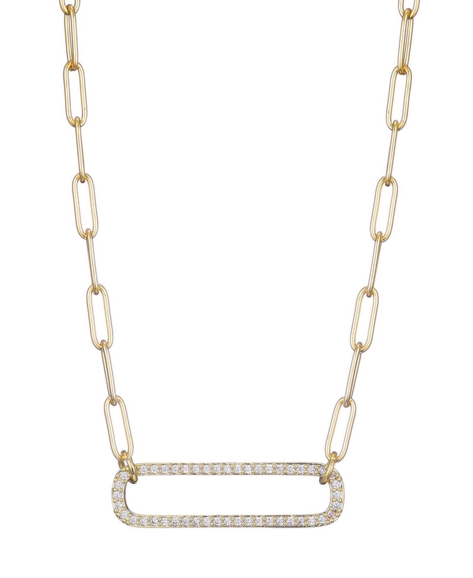 Подвеска ADORNIA Gold CZ Rounded Rectangle