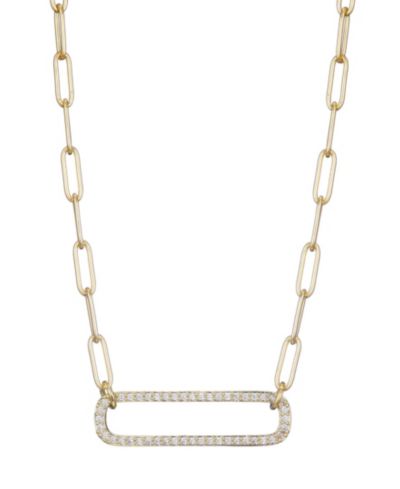 Подвеска ADORNIA Gold CZ Rounded Rectangle
