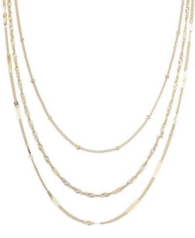Набор из 3 золотых колье ADORNIA Chain Set