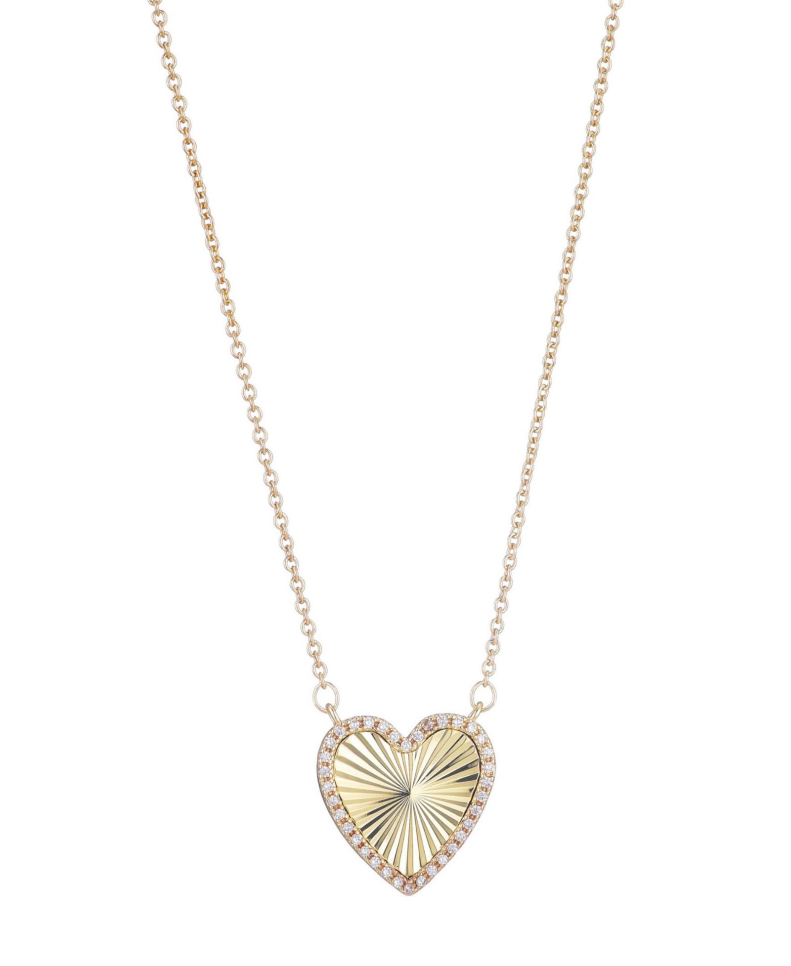 Подвеска ADORNIA Gold CZ Prismatic Heart