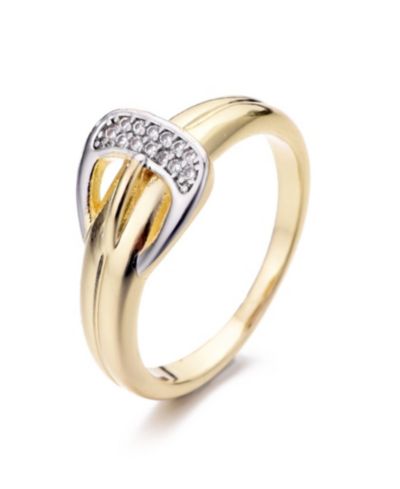 Золотое кольцо ADORNIA Gold Buckle Band Ring
