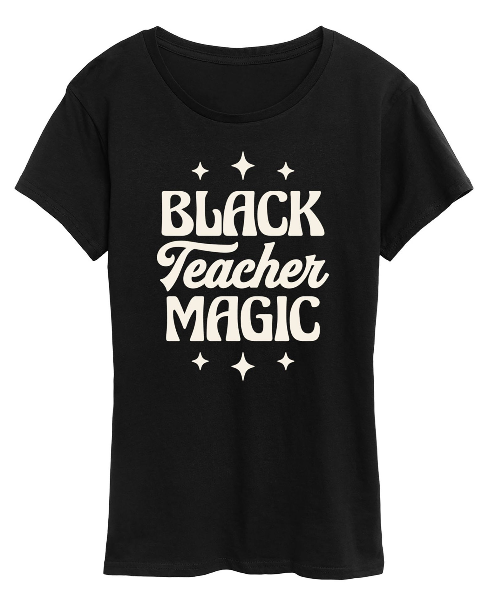 Женская футболка Hybrid Apparel Instant Message Black Teacher Magic Graphic Short-Sleeve