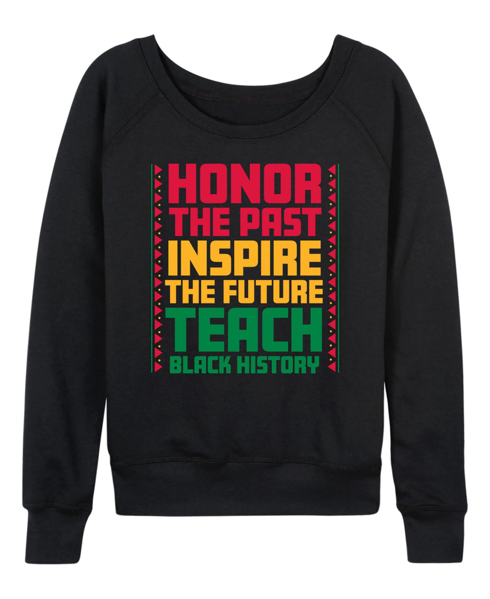 Hybrid Apparel Women's Instant Message Honor The Past Black History French Terry Long-Sleeve T-Shirt
