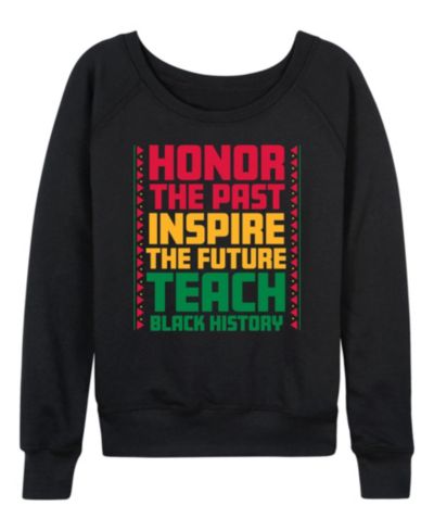 Hybrid Apparel Женская футболка из футера с длинным рукавом Black History Honor The Past