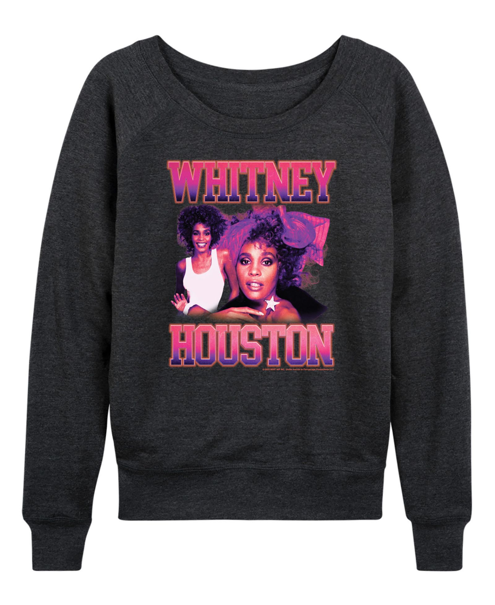 Hybrid Apparel Women's Vintage Whitney Houston French Terry Long-Sleeve T-Shirt