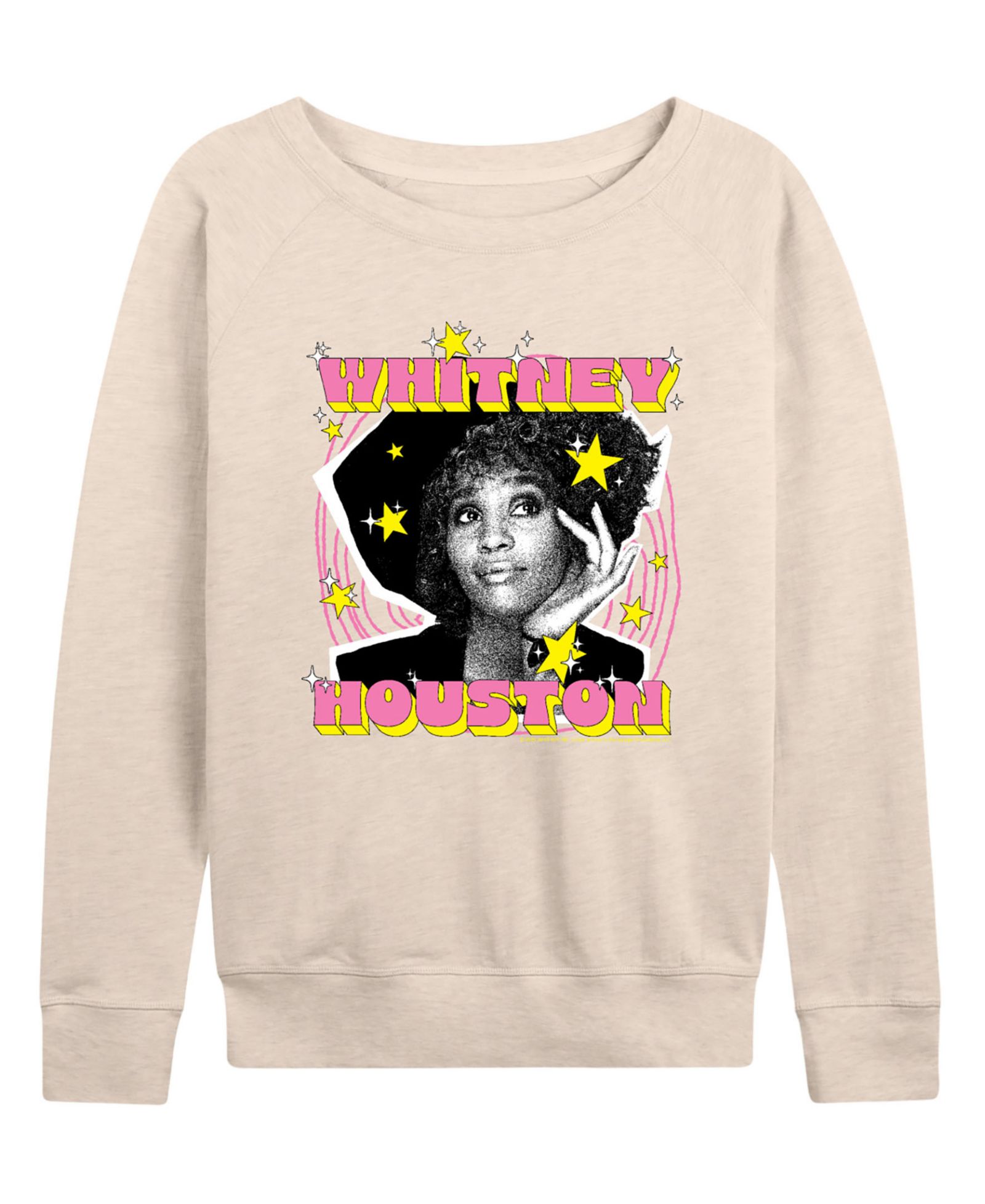 Женская футболка Hybrid Apparel Whitney Houston Portrait French Terry Long-Sleeve T-Shirt
