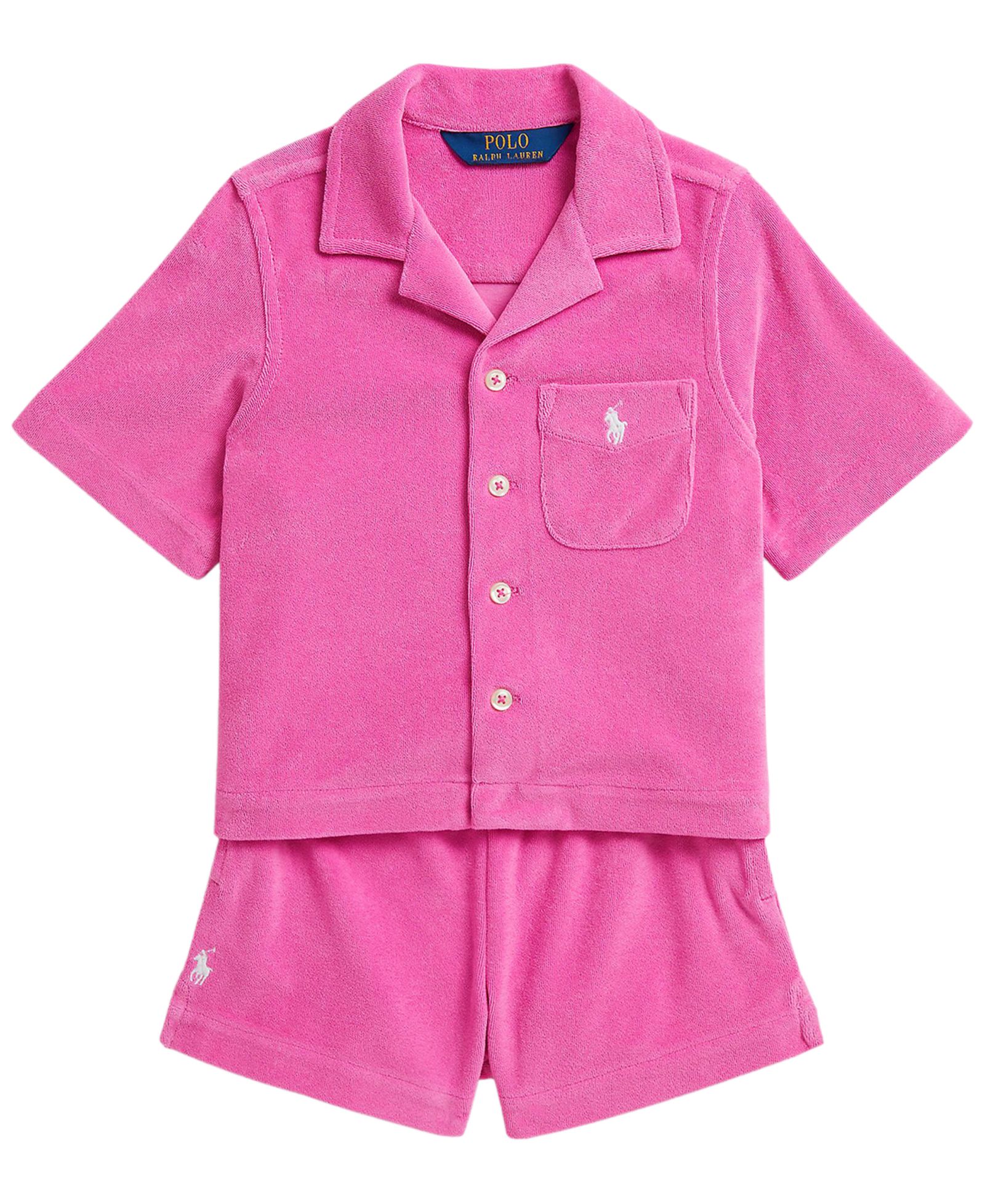 Polo Ralph Lauren Girls' 2T-6X Terry Shirt & Short, 2-Piece Set