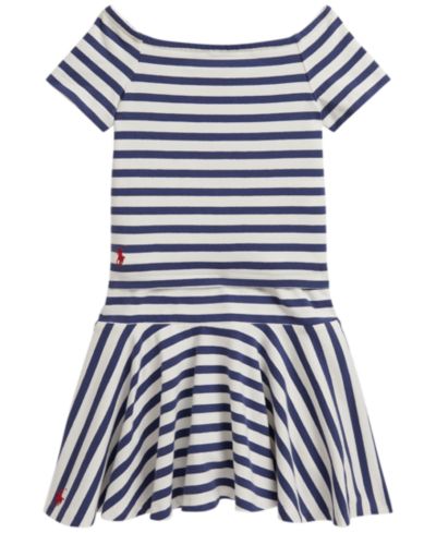 Комплект Polo Ralph Lauren Girls' 2T-6X Striped Stretch Jersey T-Shirt & Skort, 2-Piece