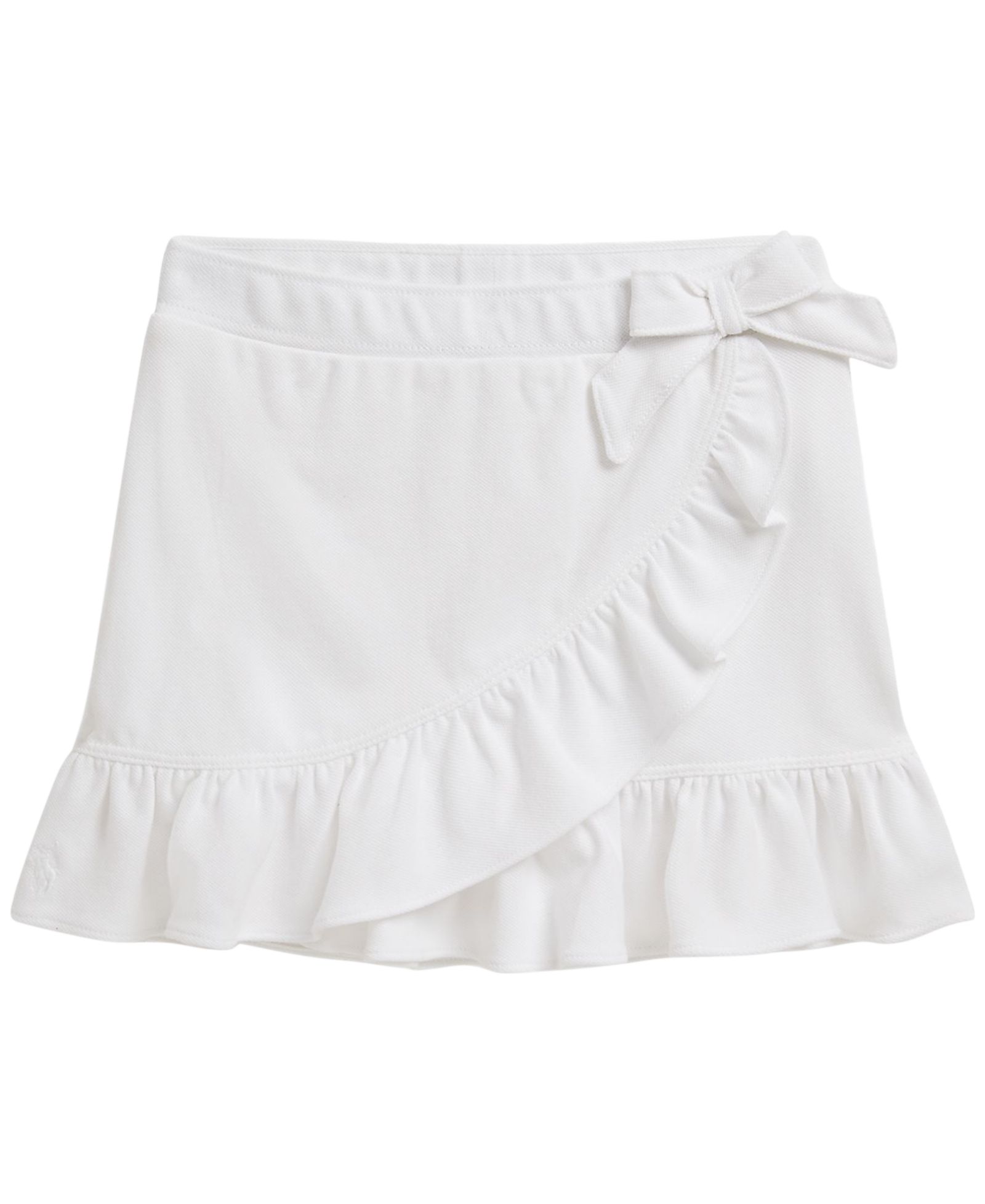 Polo Ralph Lauren Girls' 2T-6X Ruffled Stretch Mesh Wrap Skort