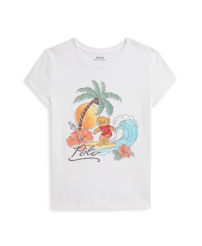 Polo Ralph Lauren Футболка Polo Bear из хлопка для девочек 7-16