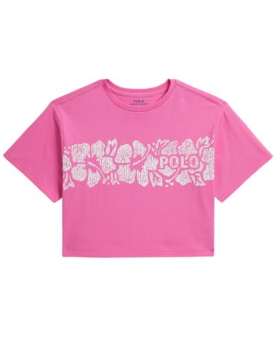 Polo Ralph Lauren детский хлопковый боксы-T-shirt с цветочным принтом и логотипом