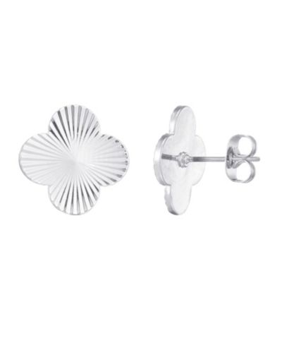 Серьги-гвоздики ADORNIA Silver Prismatic Clover