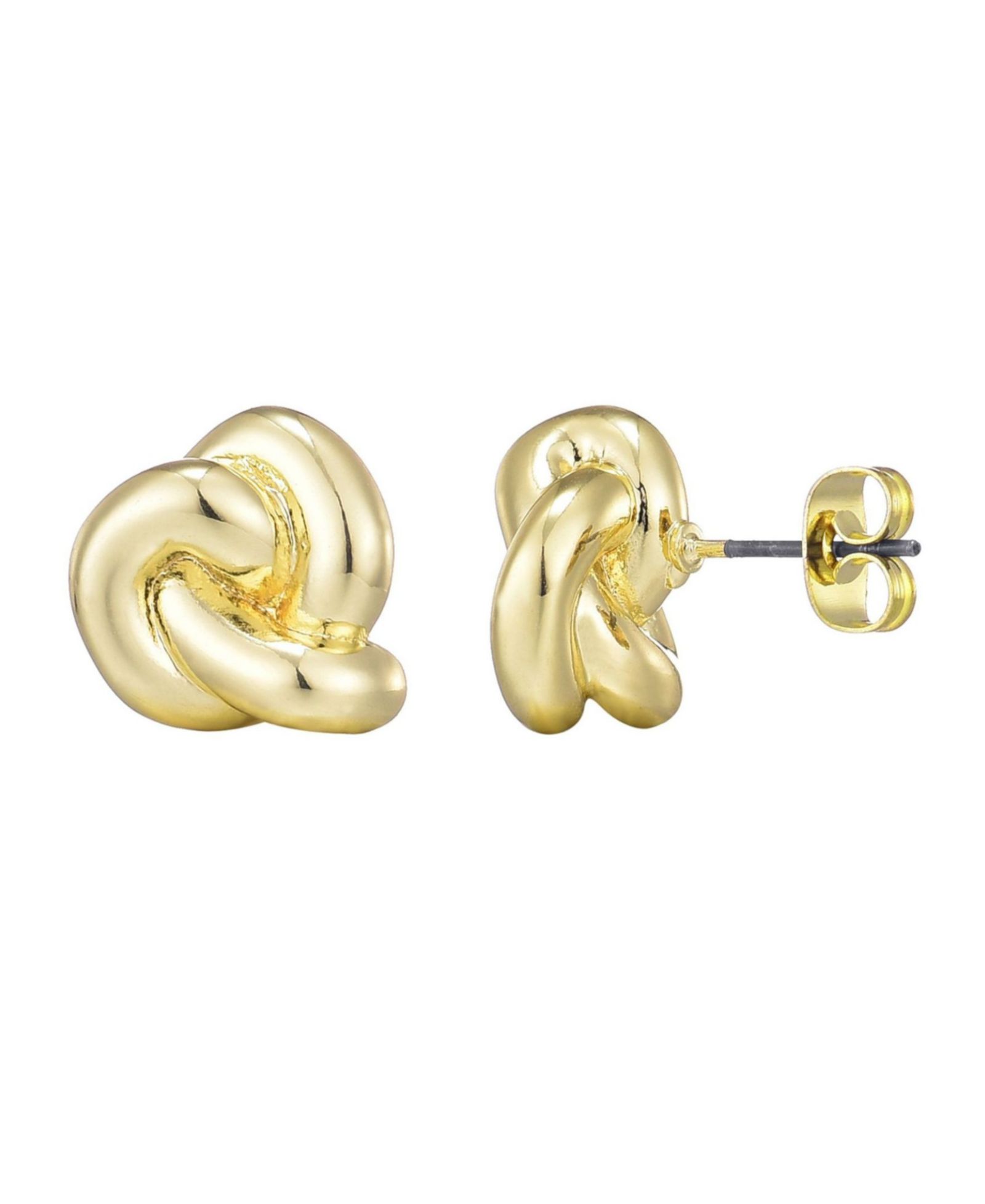 Серьги-гвоздики ADORNIA Gold Chubby Knot Stud