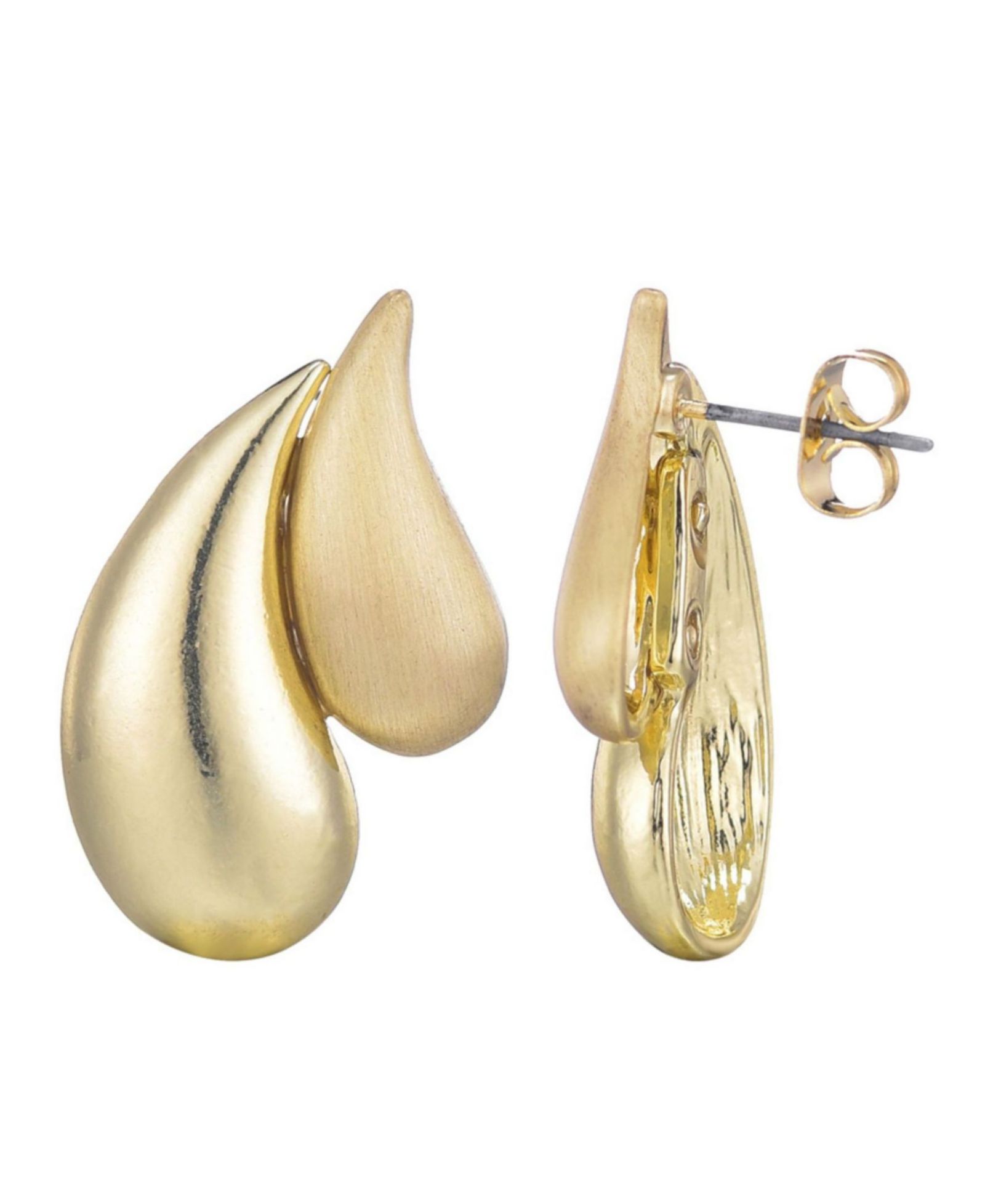 ADORNIA Gold 2-Teardrop Stud Earrings