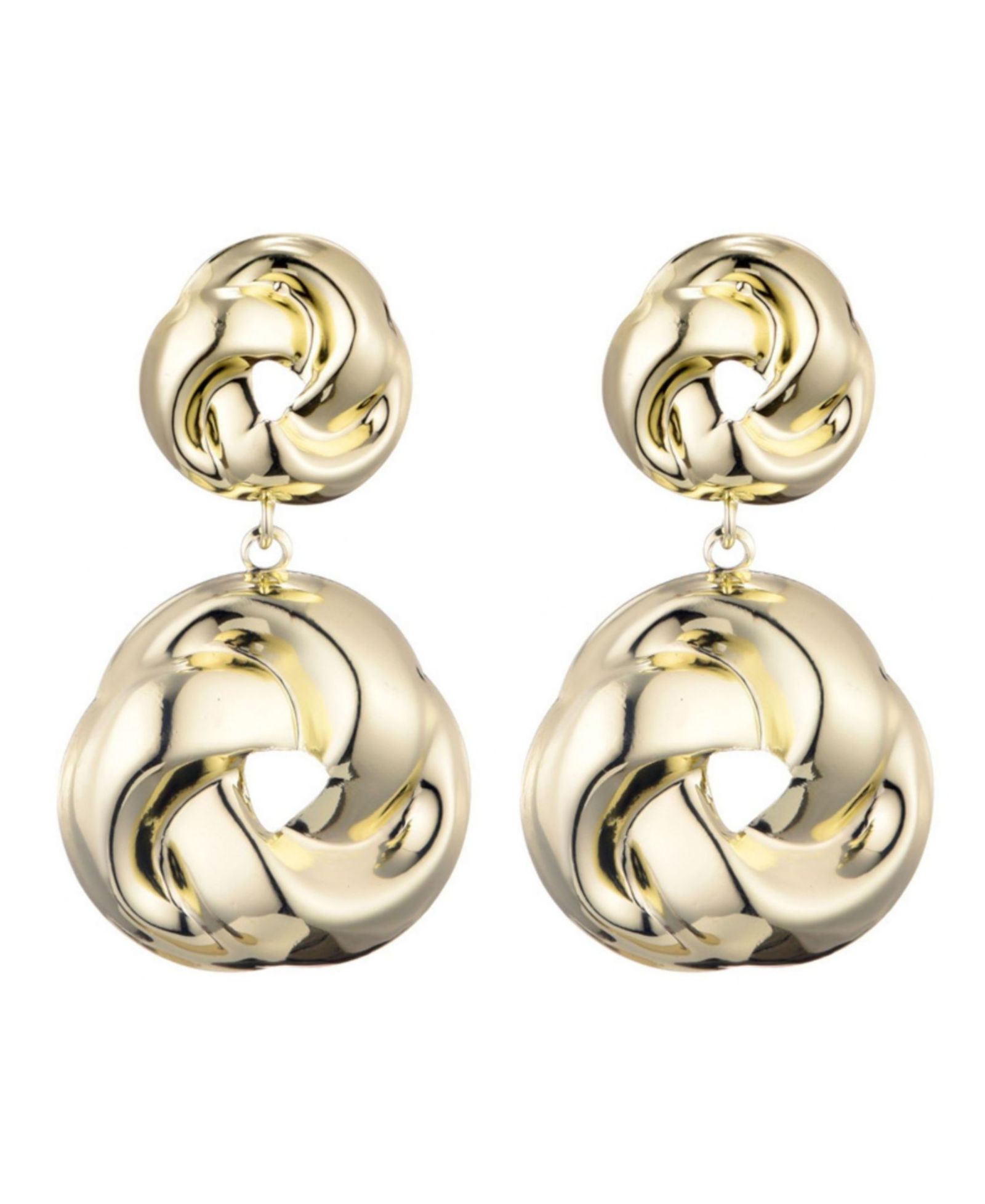 Серьги ADORNIA Gold Double Knot Drop