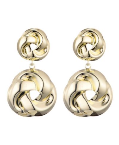 ADORNIA Gold Double Knot Drop Earrings