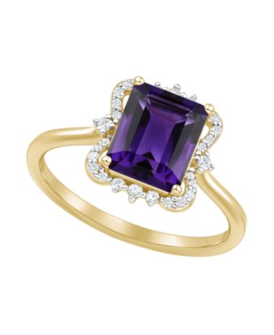 Кольцо с Swiss Blue Topaz (2-3/4 ct. t.w.) и Diamond в 14k Yellow Gold