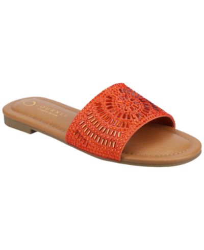 Женские сандалии Journee Collection Maria Slip-On Metallic Beaded Slide