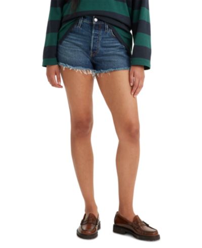 Levi's® Женские джинсовые шорты 501 Button Fly из хлопка с высокой посадкой