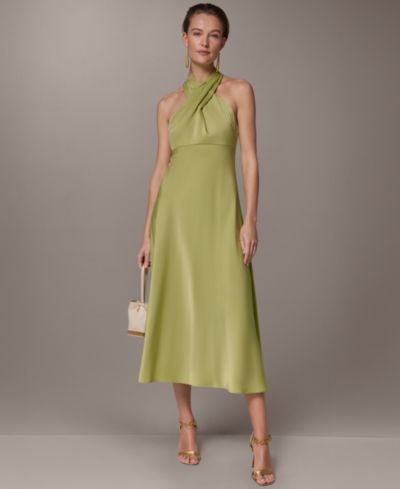 Donna Karan New York Женское миди-платье с воротником-халтер