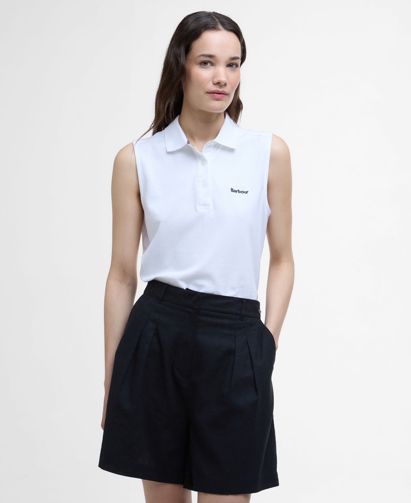 Barbour Women's Bowford Ribbed Collar Polo Top