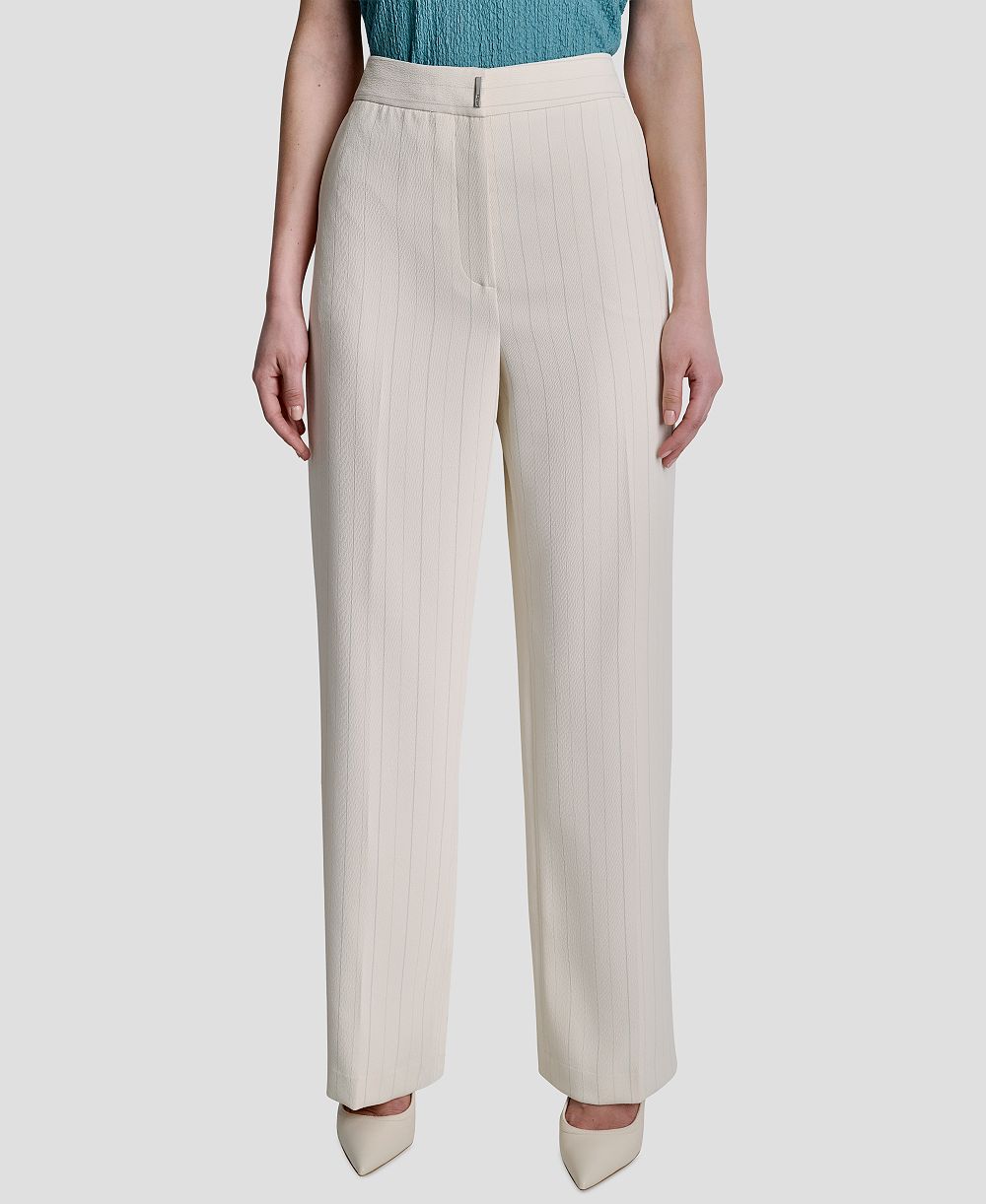 DKNY Women's Straight-Fit Pinstripe Trouser Pants