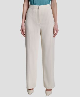 DKNY Женские брюки в тонкую полоску прямого кроя