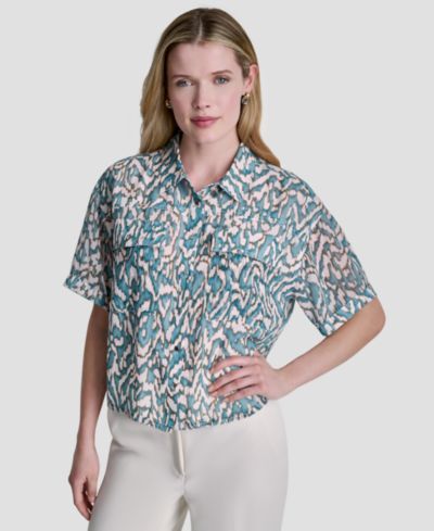 Рубашка DKNY Women's Printed Short-Sleeve