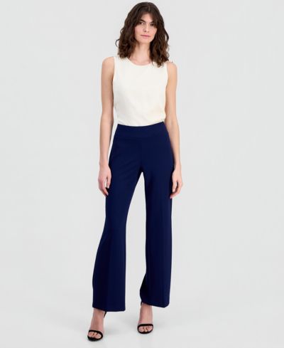 Брюки Anne Klein Petite Wide-Leg High-Rise