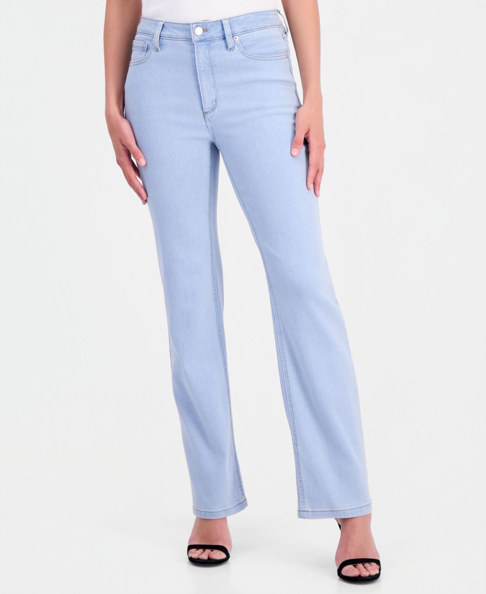 Anne Klein Petite High-Rise Boot-Leg Jeans