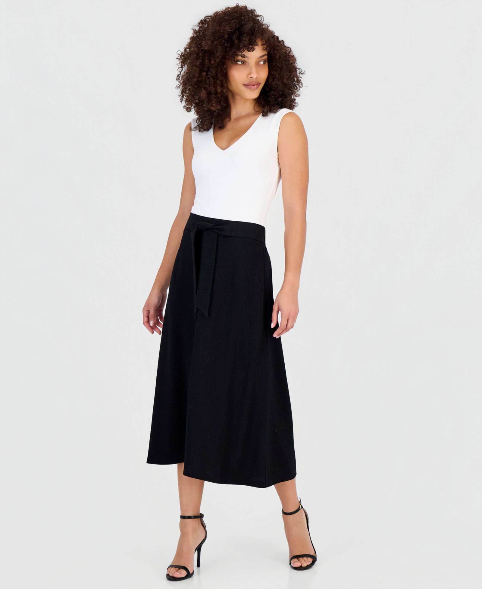 Юбка миди Anne Klein Essentials Petite Pull-On Tie-Waist