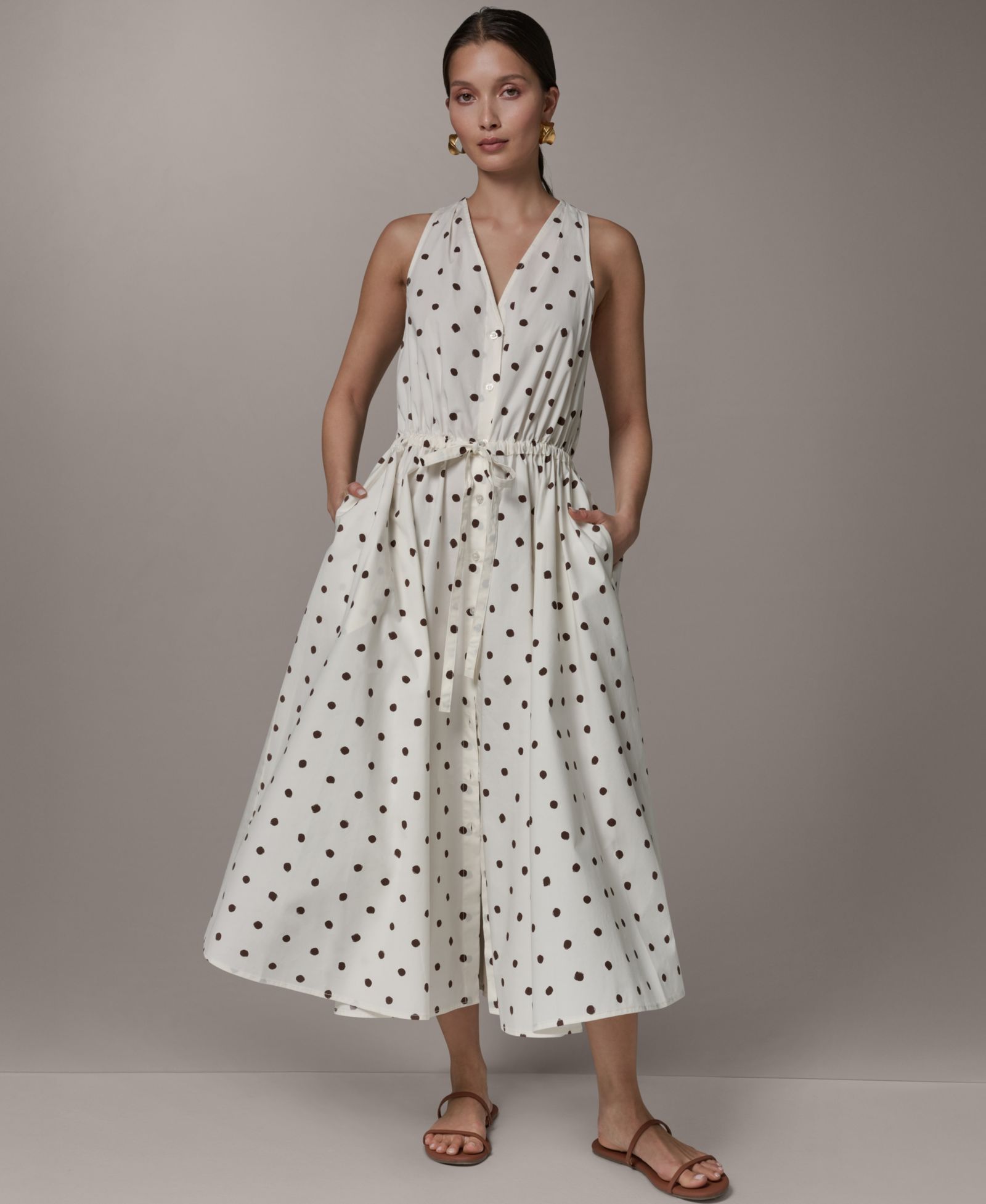 Donna Karan Weekend Women's Button-Front Midi Dress
