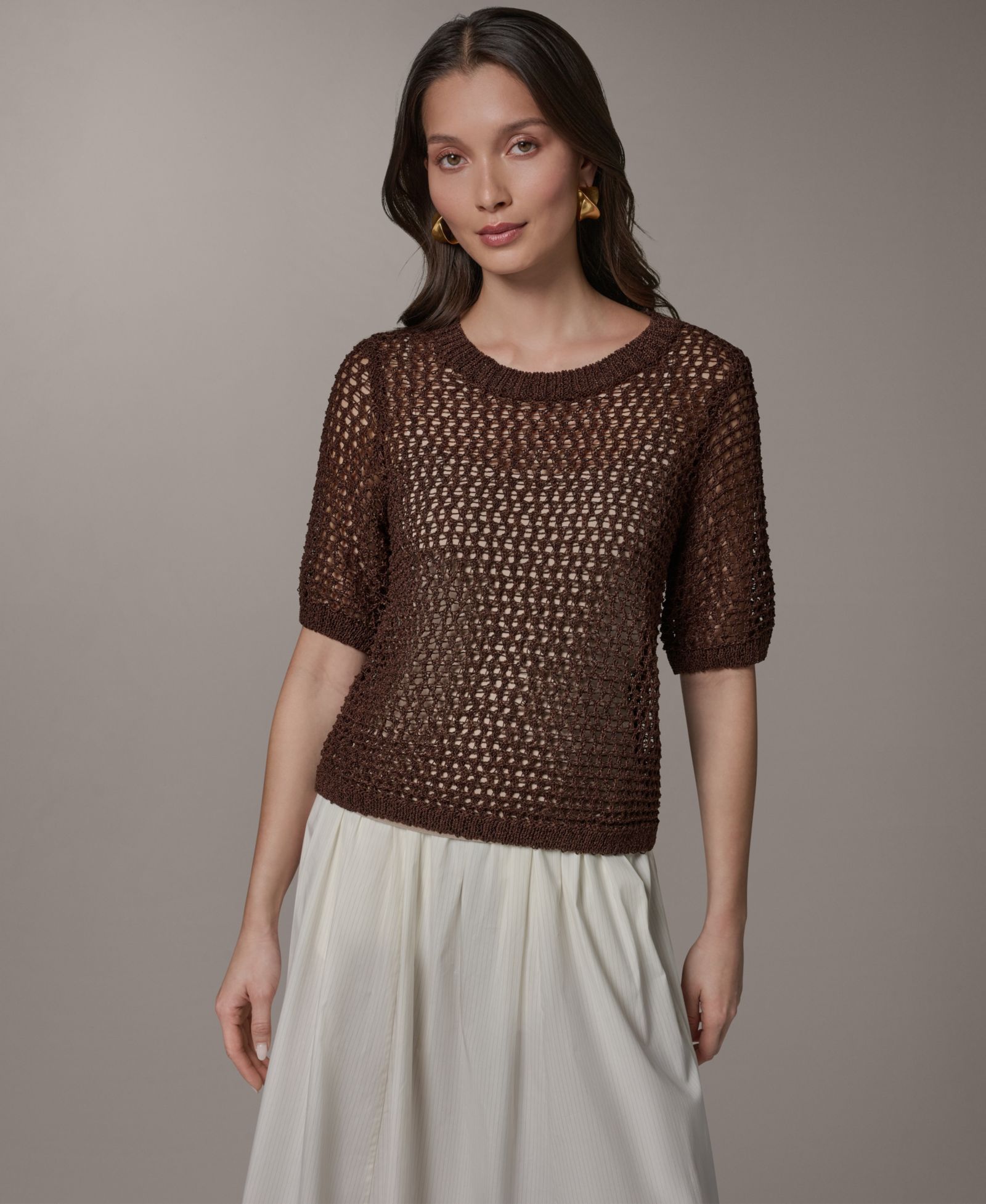Свитер Donna Karan Weekend Women's Crewneck Short-Sleeve