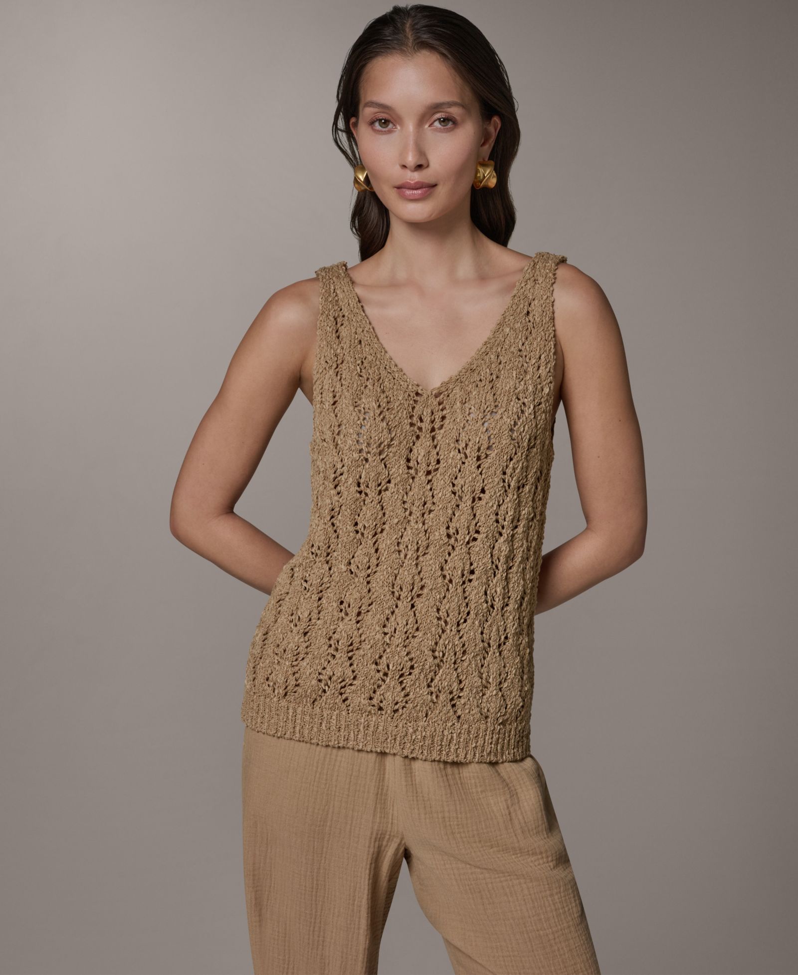 Donna Karan Weekend Women's Double V-Neck Tank Top