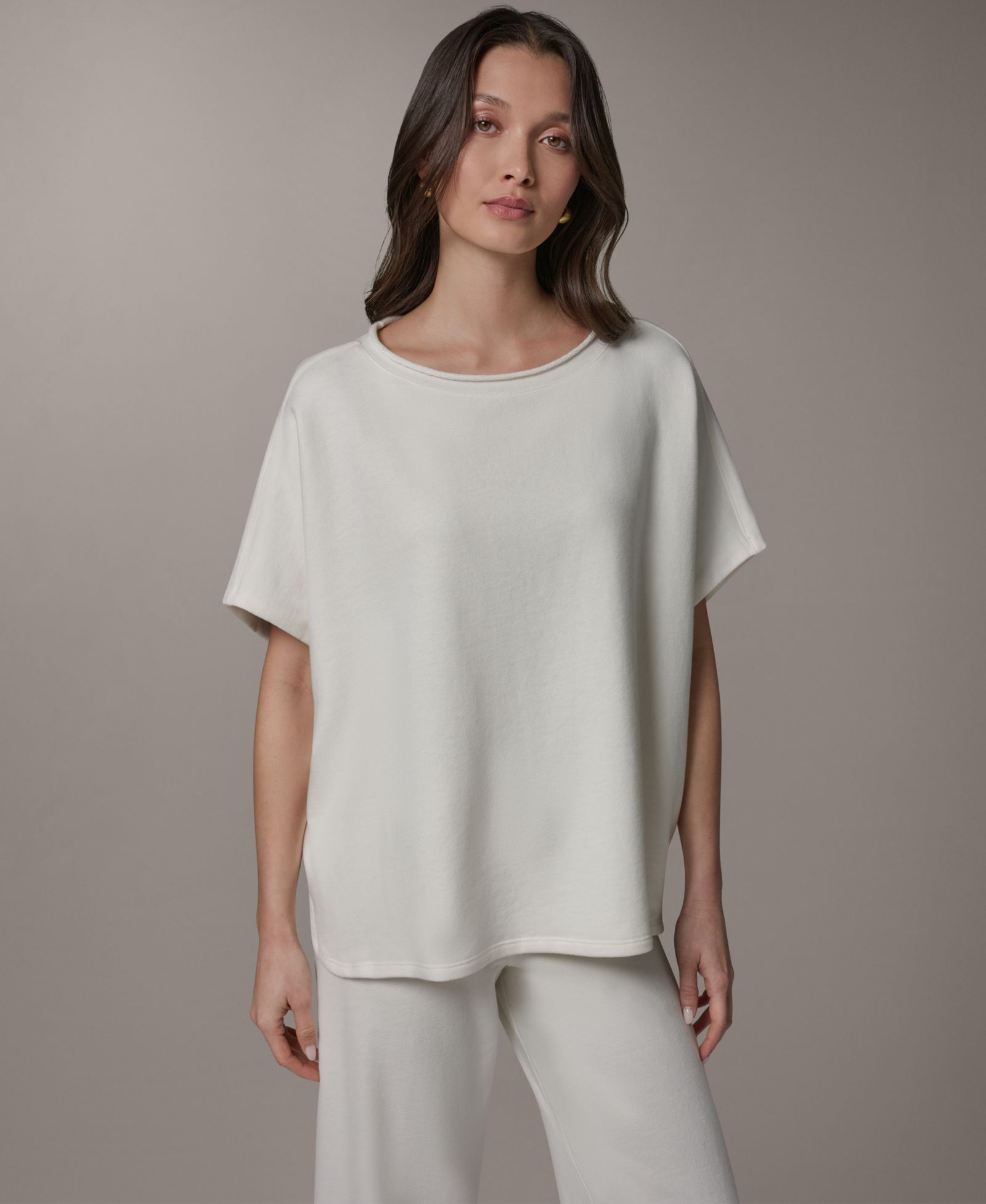 Женский хлопковый джемпер Donna Karan Weekend с коротким рукавом