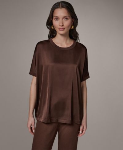 Donna Karan Weekend Women's Crewneck Boxy Blouse