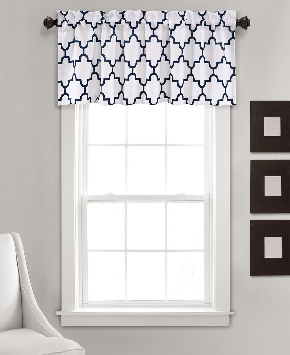 Lush Decor штора-валанс Bellagio Navy 52"W x 18"W