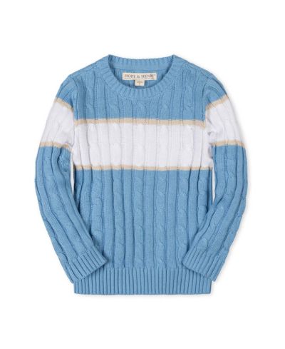 Hope & Henry Детский джемпер Hope and Henry Organic Cable Crewneck Pullover Sweater