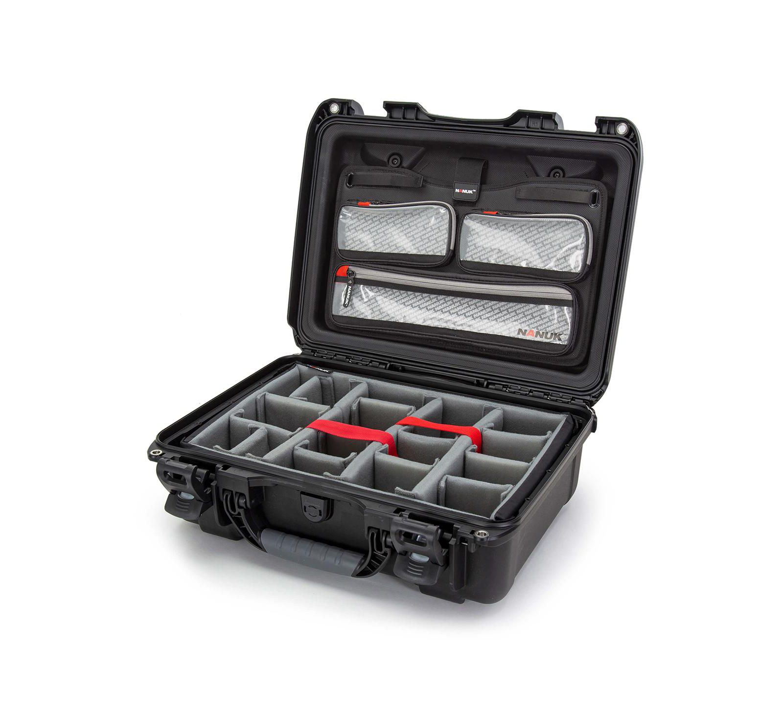Nanuk 925 Waterproof Hard Case with 3-Pocket Lid Organizer and Padded Divider for Camera