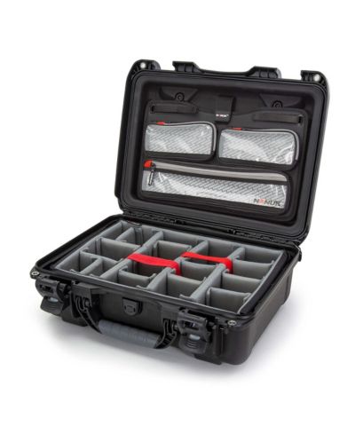Nanuk 925 Waterproof Hard Case with 3-Pocket Lid Organizer and Padded Divider for Camera