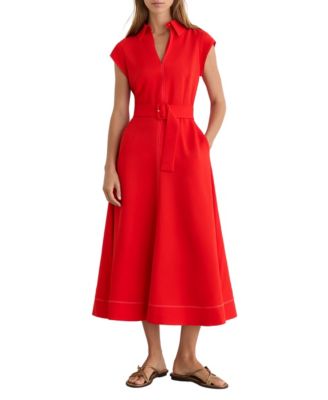 Женское платье A-Line REISS Sloane с воротником и поясом