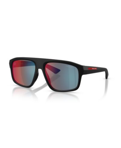 Мужские солнцезащитные очки Prada Linea Rossa Geometric, PS B02S