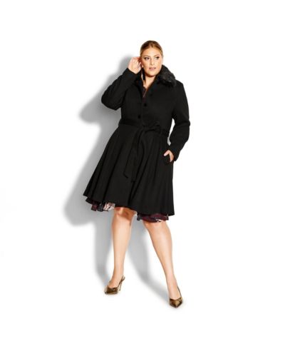 CITY CHIC Women's Plus Size Blushing Belle Coat